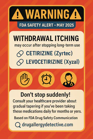 FDA Warning: Rebound Itching from Cetirizine or Levocetirizine